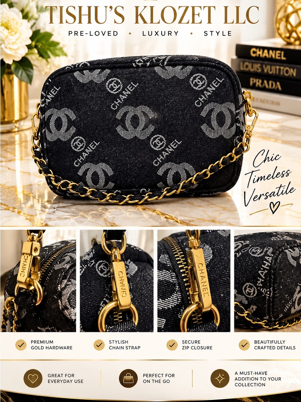 Unbranded Black or Dark Blue Fashion Crossbody Bag